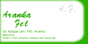 aranka fel business card