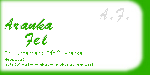 aranka fel business card